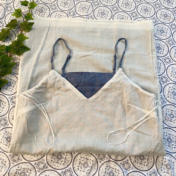 Alya boho embroidered chambray tunic/ mini dress - Picture 7 of 8